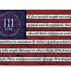 3% George Washington quote 3ft x 5ft flag